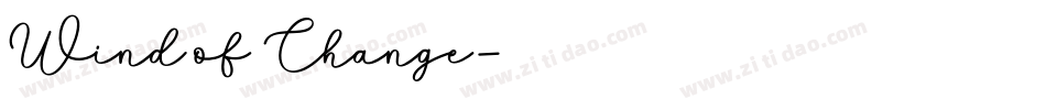 Wind of Change字体转换